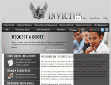 Tablet Screenshot of invictusgroup.co.za